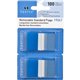 Sparco Removable Standard Flags in Dispenser - 100 x Blue - 1.75" x 1" - Rectangle - Blue - See-through, Self-adhesive, Removabl