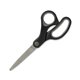 Sparco Straight Scissors w/Rubber Grip Handle - 7" Overall Length - Straight - Stainless Steel - Pointed Tip - Black, Gray - 1 E