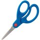 Sparco Bent Handle 5" Kids Scissors - 5" Overall Length - Stainless Steel - Pointed Tip - Blue - 1 Each