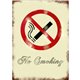 Seco Retro No Smoking Sign - 1 Each - NO SMOKING Print/Message - 8.5" Width x 11.3" Height - Rectangular Shape - Pre-printed, Lo