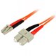 StarTech.com 2m Fiber Optic Cable - Multimode Duplex 50/125 - LSZH - LC/SC - OM2 - LC to SC Fiber Patch Cable - Connect fiber ne