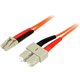 StarTech.com 5m Fiber Optic Cable - Multimode Duplex 50/125 - LSZH - LC/SC - OM2 - LC to SC Fiber Patch Cable - Connect fiber ne