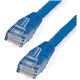 StarTech.com 100ft CAT6 Ethernet Cable - Blue Molded Gigabit - 100W PoE UTP 650MHz - Category 6 Patch Cord UL Certified Wiring/T