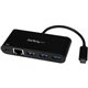 StarTech.com 3 Port USB-C Hub with Gigabit Ethernet & 60W Power Delivery Passthrough - USB-C to 3xUSB-A - 5Gbps USB 3.0 Type-C A