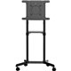 StarTech.com Mobile TV Cart, Portable Rolling TV Stand, 37-70 inch VESA Display Mount (154lb/70kg), Shelf & Storage, Rotate/Tilt