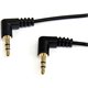 StarTech.com 1 ft Slim 3.5mm Right Angle Stereo Audio Cable - M/M - Easily connect an iPod or other MP3 player to a car stereo