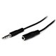 StarTech.com 2m Slim 3.5mm Stereo Extension Audio Cable - M/F - Extend the reach of your mobile audio device from your headphone
