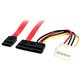 StarTech.com 18in SATA Serial ATA Data and Power Combo Cable - Power your Internal SATA hard drive from an LP4 connector on your
