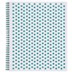TOPS Polka Dot Design Spiral Notebook - Double Wire Spiral - College Ruled - 3 Hole(s) - 11" x 9" - Teal Polka Dot Cover - Micro