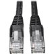Tripp Lite by Eaton Cat6 Gigabit Snagless Molded (UTP) Ethernet Cable (RJ45 M/M) PoE Black 50 ft. (15.24 m) - for Network Device