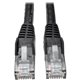 Tripp Lite by Eaton Cat6 Gigabit Snagless Molded (UTP) Ethernet Cable (RJ45 M/M) PoE Black 100 ft. (30.5 m) - 100 ft Category 6 