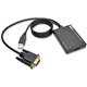 Tripp Lite by Eaton VGA to HDMI Active Adapter Cable with Audio and USB Power (M/F) 1080p 6 in. (15.2 cm) - Functions: Signal Co