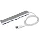 StarTech.com 7 Port Compact USB 3.0 Hub with Built-in Cable - 5Gbps - Aluminum USB Hub - Silver - Add seven USB 3.0 (5Gbps) port