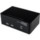 StarTech.com 2 Port DVI VGA Dual Monitor KVM Switch USB with Audio & USB 2.0 Hub - Share a keyboard and mouse as well as 1 VGA a