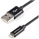 StarTech.com 2m (6ft) Long Black AppleÂ 8-pin Lightning Connector to USB Cable for iPhone / iPod / iPad - Charge and Sync your A