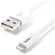 StarTech.com 2m (6ft) Long White AppleÂ 8-pin Lightning Connector to USB Cable for iPhone / iPod / iPad - Charge and Sync your A