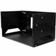 StarTech.com 2-Post 4U Open Frame Wall Mount Network Rack with Built-in Shelf and Adjustable Depth, Computer Rack for IT Equipme