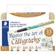 Staedtler 5 Nib Calligraphy Pen Set - Water Based Ink - Marble Assorted Barrel - Interchangeable Nib - 5 / Set