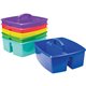 Storex Large Storage Caddy - External Dimensions: 13.2" Length x 11.2" Width x 10.8" Height - Stackable - Plastic - Assorted Bri