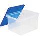 Storex Plastic File Tote Storage Box - Internal Dimensions: 15.50" Length x 12.25" Width x 9.25" Height - External Dimensions: 1