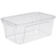 Storex Crystal Clear Cubby Bin - 5.2" Height x 7.8" Width12.1" Length - Clear - 5 / Carton