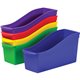 Storex Book Bin Set - 1 Compartment(s) - 12.6" Height x 5.3" Width x 14.3" Depth - 50% Recycled - Red - Plastic - 5 / Set