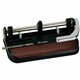 Swingline Accented Heavy-Duty Punch - 7 Punch Head(s) - 40 Sheet - 11/32" , 9/32" , 13/32" Punch Size - Black, Chrome, Woodgrain