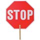 Tatco Handheld Stop Sign - 1 Each - Stop Print/Message - 18" Width x 18" Height x 0.2" Depth - White Print/Message Color - Doubl