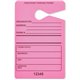 Tatco Information Sign - 50 / Pack - 3.5" Width x 5.5" Height - Rectangular Shape - Hanging - Fluorescent Pink
