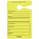 Tatco Information Sign - 50 / Pack - 3.5" Width x 5.5" Height - Rectangular Shape - Hanging - Fluorescent Yellow