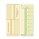 TOPS Named Days/Overtime Time Cards - 3.37" x 8.25" Sheet Size - Yellow - Manila Sheet(s) - Green, Red Print Color - 100 / Pack