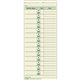 TOPS Job Cards Time Cards - 3.50" x 8.50" Sheet Size - Yellow - Manila Sheet(s) - Green Print Color - 500 / Box