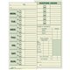 TOPS Monday-Sunday Time Cards - Double Sided Sheet - 3.50" x 8.50" Sheet Size - Yellow - Manila Sheet(s) - Green Print Color - 5