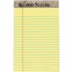 TOPS Second Nature Recycled Jr Legal Writing Pad - 50 Sheets - 0.28" Ruled - 15 lb Basis Weight - Jr.Legal - 5" x 8" - Canary Pa