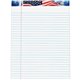 TOPS American Pride Writing Tablets - 50 Sheets - Strip - 0.34" Ruled - 16 lb Basis Weight - 8 1/2" x 11 3/4" - White Paper - Bl