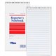 TOPS Reporter's Notebooks - 70 Sheets - Spiral - Gregg Ruled Margin - 4" x 8" - White Paper - Pocket - 12 / Pack