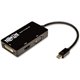 Tripp Lite by Eaton Keyspan Mini DisplayPort to VGA/DVI/HDMI All-in-One Adapter Video Converter Black 6 in. - Mini DisplayPort/V