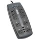 Tripp Lite by Eaton Protect It! 10-Outlet Surge Protector 8 ft. (2.43 m) Cord with Right-Angle Plug 2395 Joules Tel/DSL Protecti