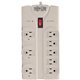 Tripp Lite by Eaton Protect It! 8-Outlet Surge Protector 8 ft. Cord with Right-Angle Plug 1440 Joules Diagnostic LEDs Light Gray