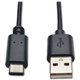 Tripp Lite by Eaton 3ft USB 2.0 Hi-Speed Cable A Male to USB Type-C USB-C Male 3' - USB for Ultrabook, Computer, Notebook - 60 M