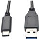 Tripp Lite by Eaton USB-C to USB-A Cable (M/M) USB 3.2 Gen 1 (5 Gbps) Thunderbolt 3 Compatible 3 ft. (0.91 m) - USB for Smartpho