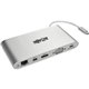 Tripp Lite by Eaton USB-C Dock Dual Display - 4K HDMI/mDP VGA USB 3.x (5Gbps) USB-A/C Hub GbE Memory Card 100W PD Charging - Doc