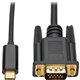 Tripp Lite by Eaton USB-C to VGA Active Adapter Cable (M/M) Black 6 ft. (1.8 m) - 6 ft USB/VGA Video Cable for Smartphone, Proje