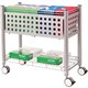 Vertiflex Open Top Rolling File Cart - 4 Casters - Steel - x 28.3" Width x 13.8" Depth x 28.3" Height - Gray - 1 Each