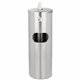 2XL Stainless Steel Stand Wiper Dispenser - 39" Height - Stainless Steel - Stainless Steel - Smudge Resistant - 1 Each