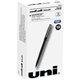 uniball Roller Rollerball Pen - Fine Pen Point - 0.7 mm Pen Point Size - Blue - Black Stainless Steel Barrel - 1 Dozen