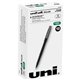 uniball Roller Rollerball Pen - Fine Pen Point - 0.7 mm Pen Point Size - Green - Black Stainless Steel Barrel - 1 Dozen
