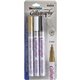Marvy DecoColor Calligraphy Paint Markers - 2 mm Marker Point Size - Chisel Marker Point Style - Gold, Black, White Oil Based, P