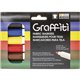 Marvy Graffiti Fabric Markers - Medium Marker Point - Tapered Marker Point Style - Red, Blue, Green, Brown, Yellow, Black Pigmen