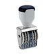 QWIKMARK Rubber Number Stamps - Number Stamp - 6 Bands - Gray - Steel - 1 Each
